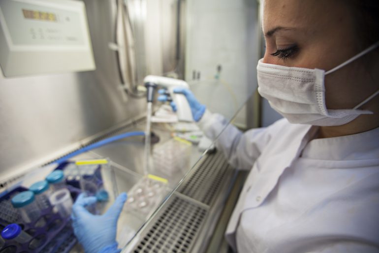 female doctor in lab
