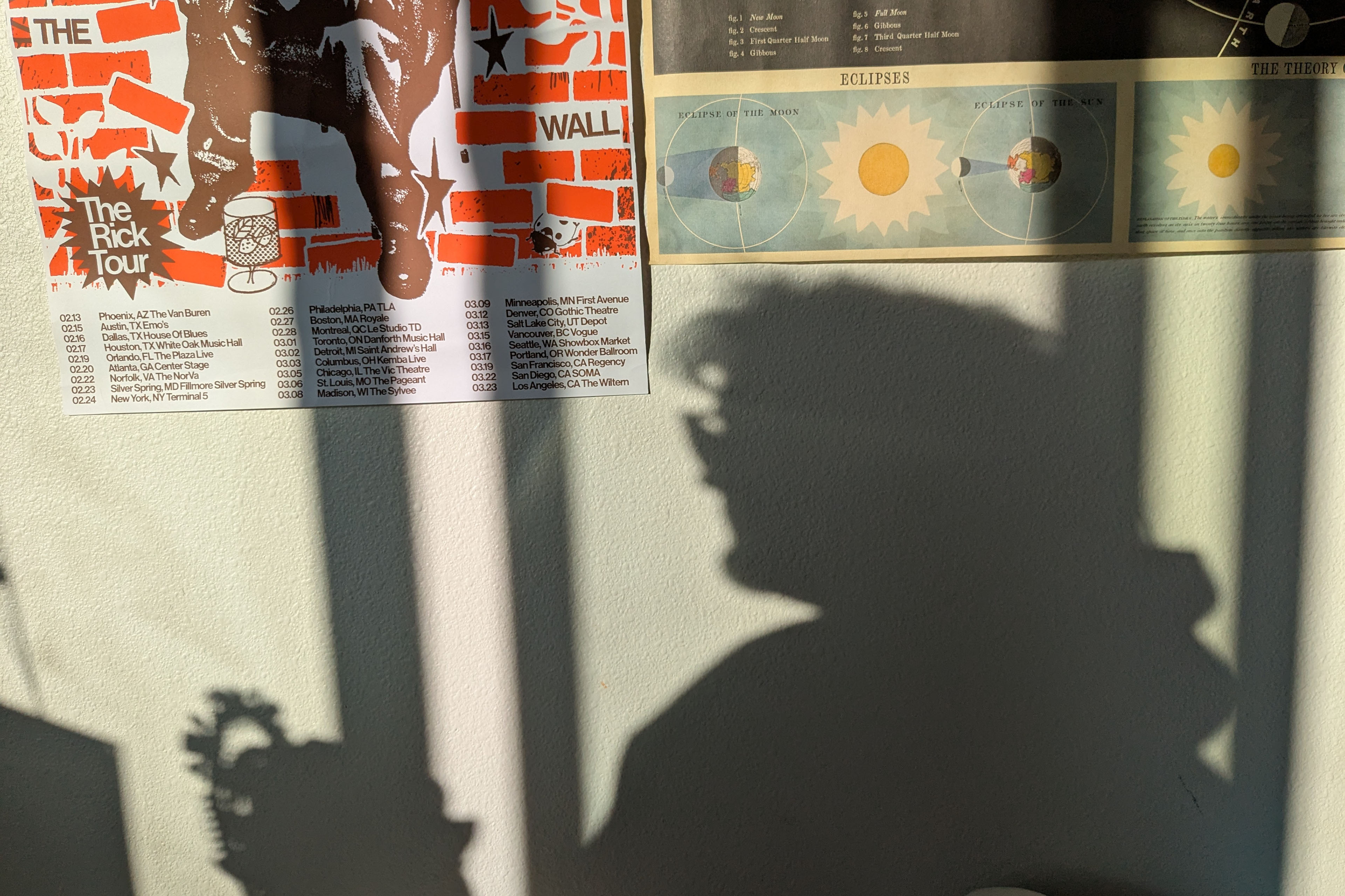 A photo of a college-age person's silhouette.